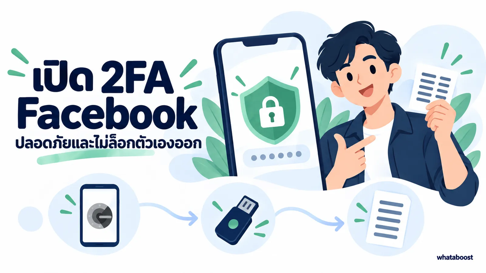 เปิด 2FA Facebook ปลอดภัยและไม่ล็อกตัวเองออก
