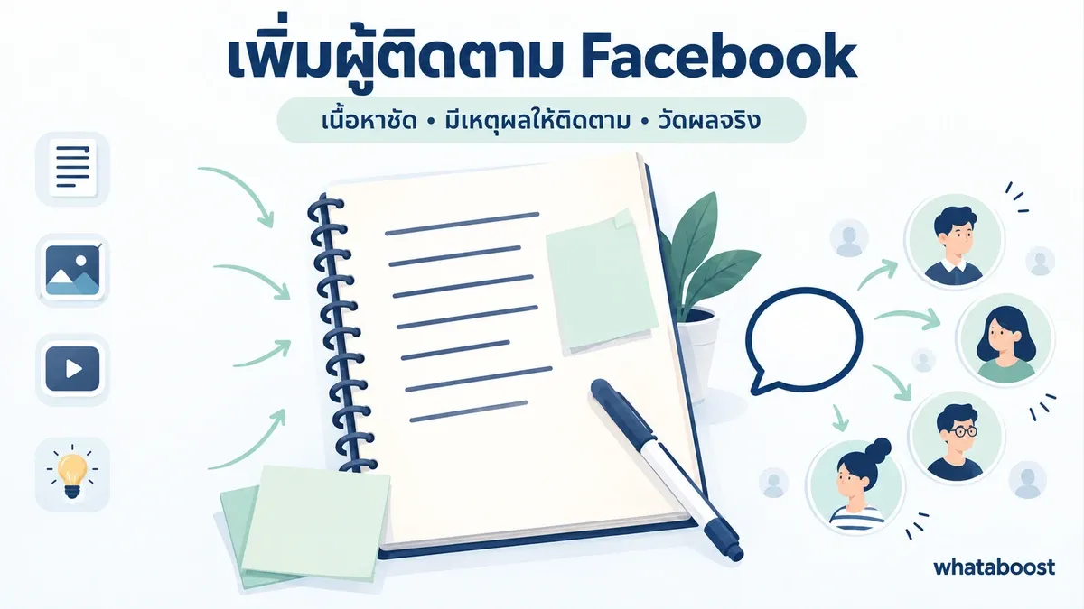 แนวคิดเพิ่มผู้ติดตาม Facebook ด้วยเนื้อหาชัดเจนและการวัดผล