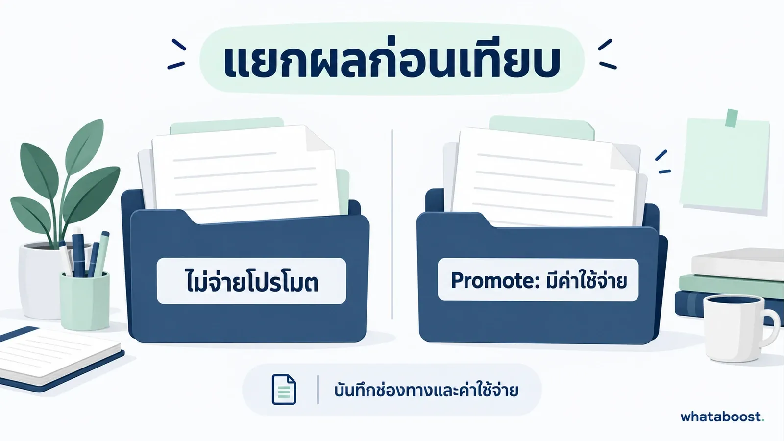 แยกการบันทึกผลโพสต์ออร์แกนิกจากแคมเปญ Promote ที่มีค่าใช้จ่าย
