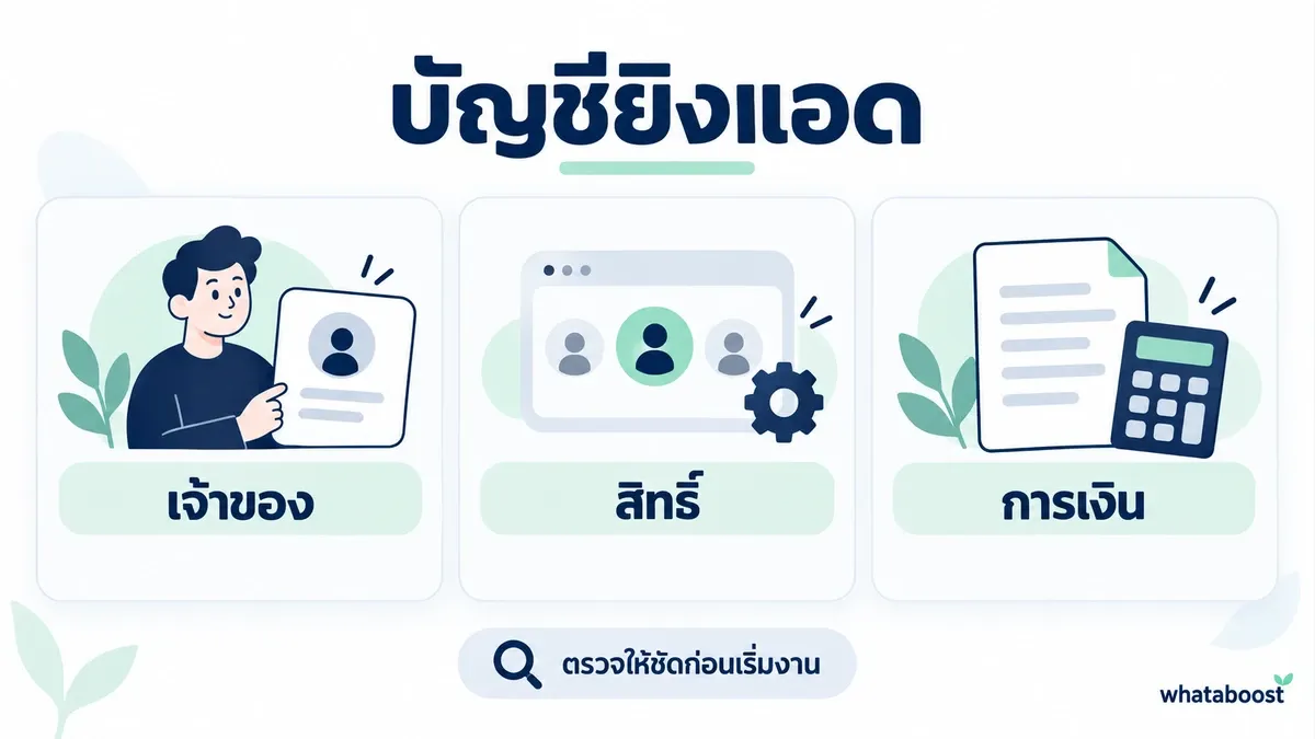 สิ่งที่ควรตรวจในบัญชียิงแอดก่อนเริ่มงาน