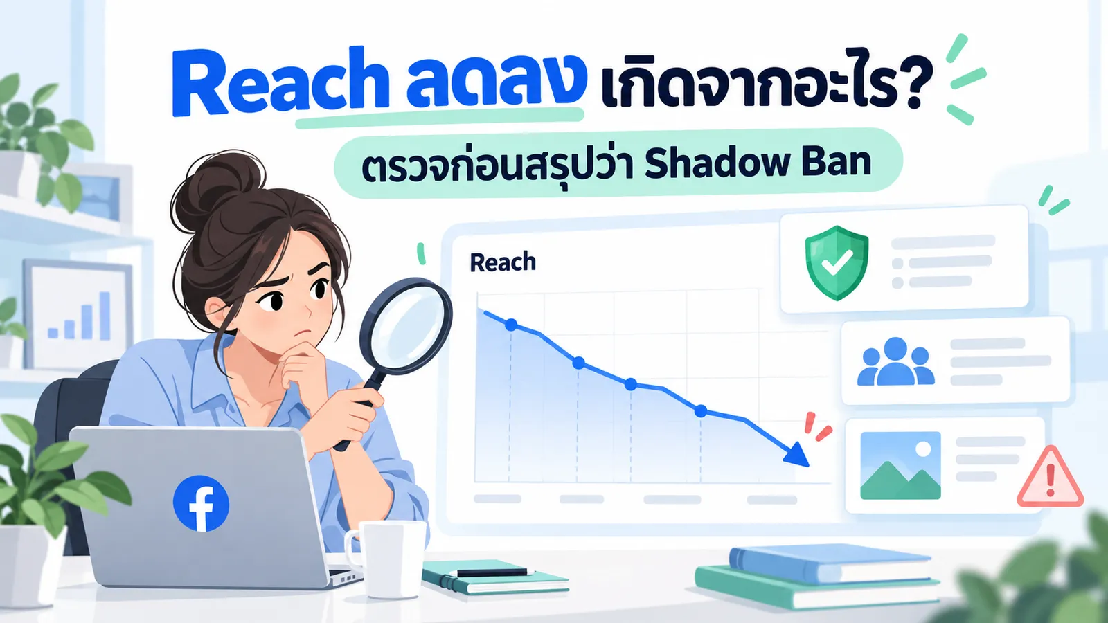 ตรวจกราฟยอดเข้าถึง Facebook ที่ลดลงก่อนสรุปสาเหตุ