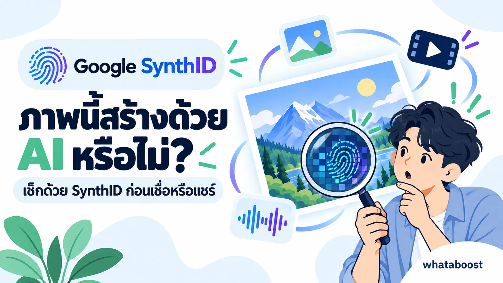 ตรวจภาพ วิดีโอ และเสียงที่สร้างด้วย AI ผ่านลายน้ำดิจิทัล Google SynthID