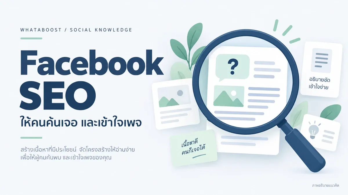 Facebook SEO เริ่มจากข้อมูลเพจและคำถามของผู้ชม